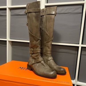 Miz Mooz Kira Riding Boot - Wide Calf - 7.5 Khaki
